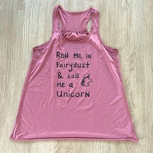 Pink Tank with Text | Medium